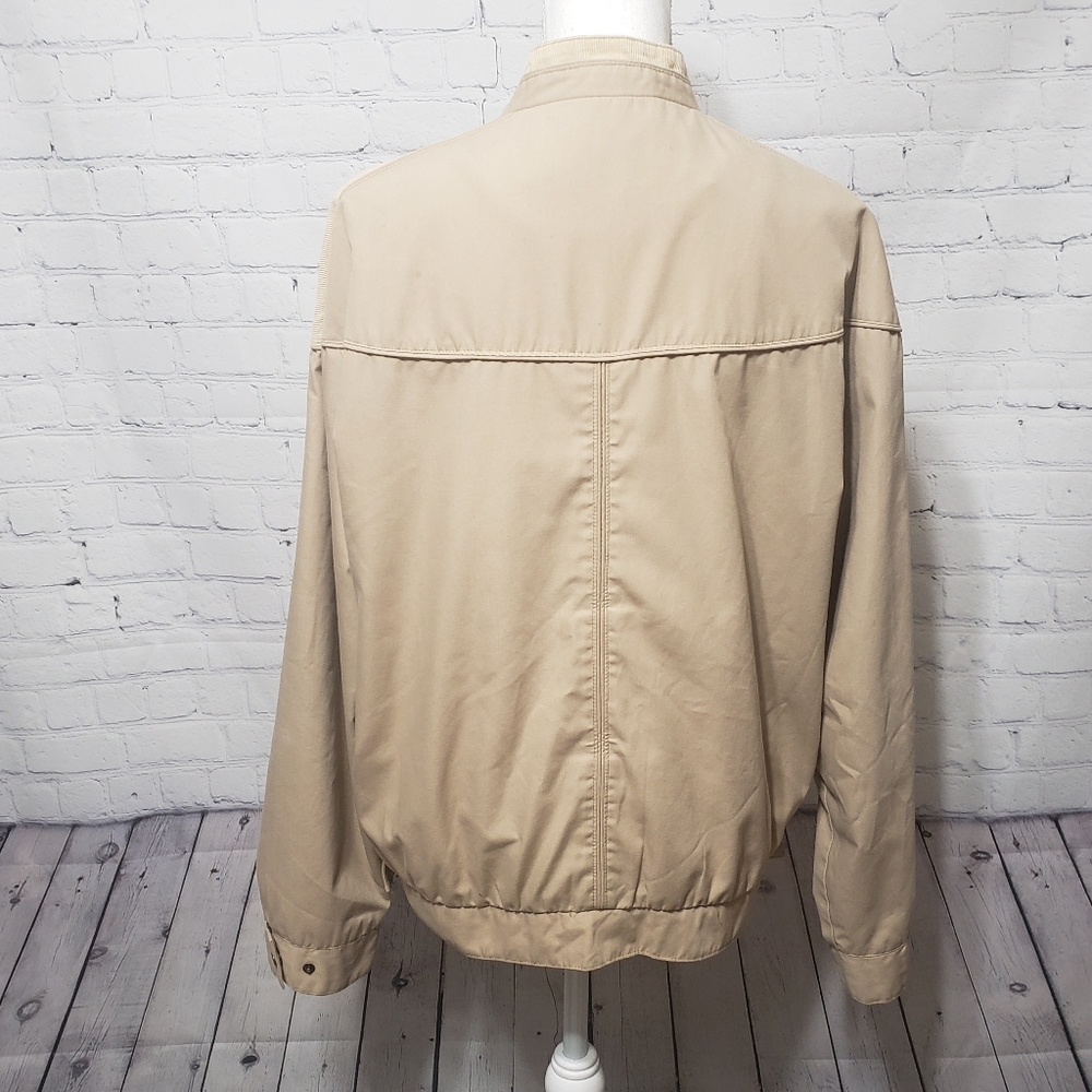 Vintage Men's Peter England Sz L Tan Bomber Jacket - Picture 11 of 13